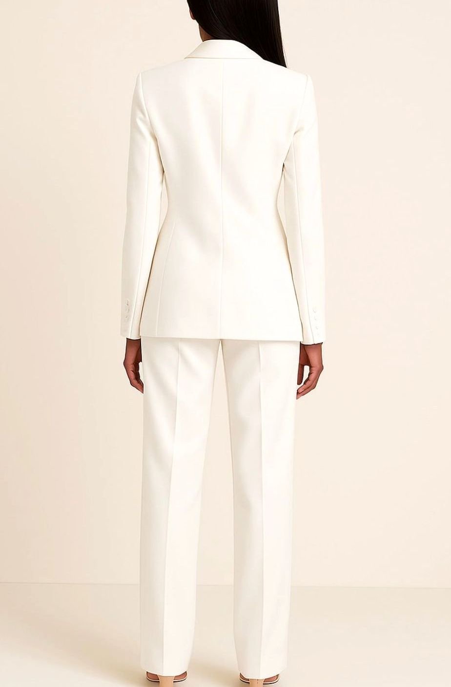 Women's Tailored Single-Button Blazer & Trouser Suit Set