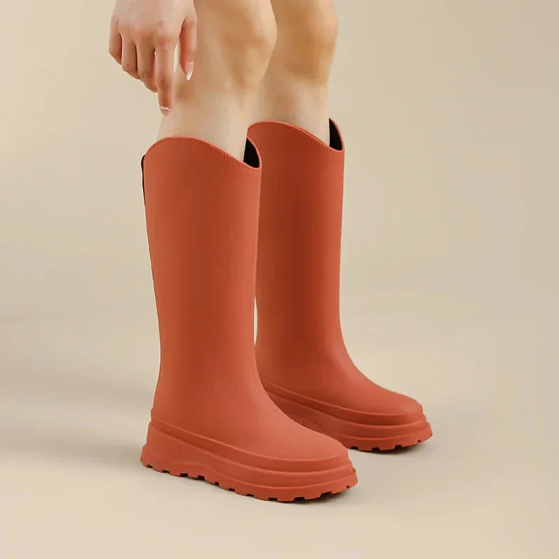 Women's Tall Platform Rain Boots