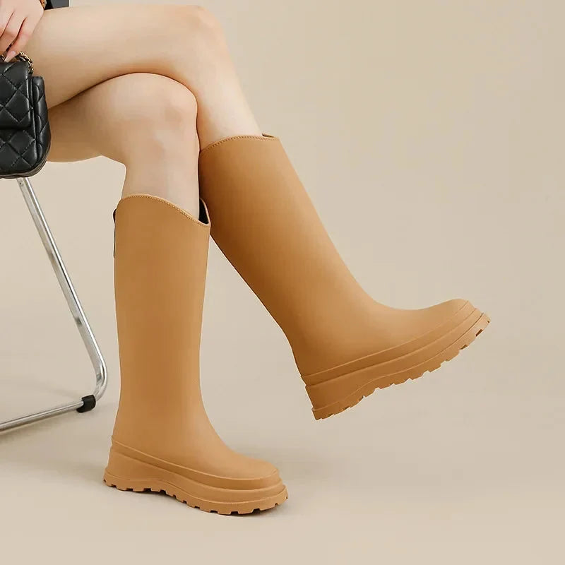 Women's Tall Platform Rain Boots