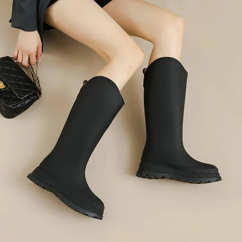 Women's Tall Platform Rain Boots