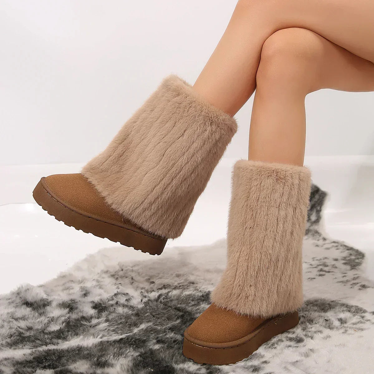 Women's Tall Shaft Platform Boots