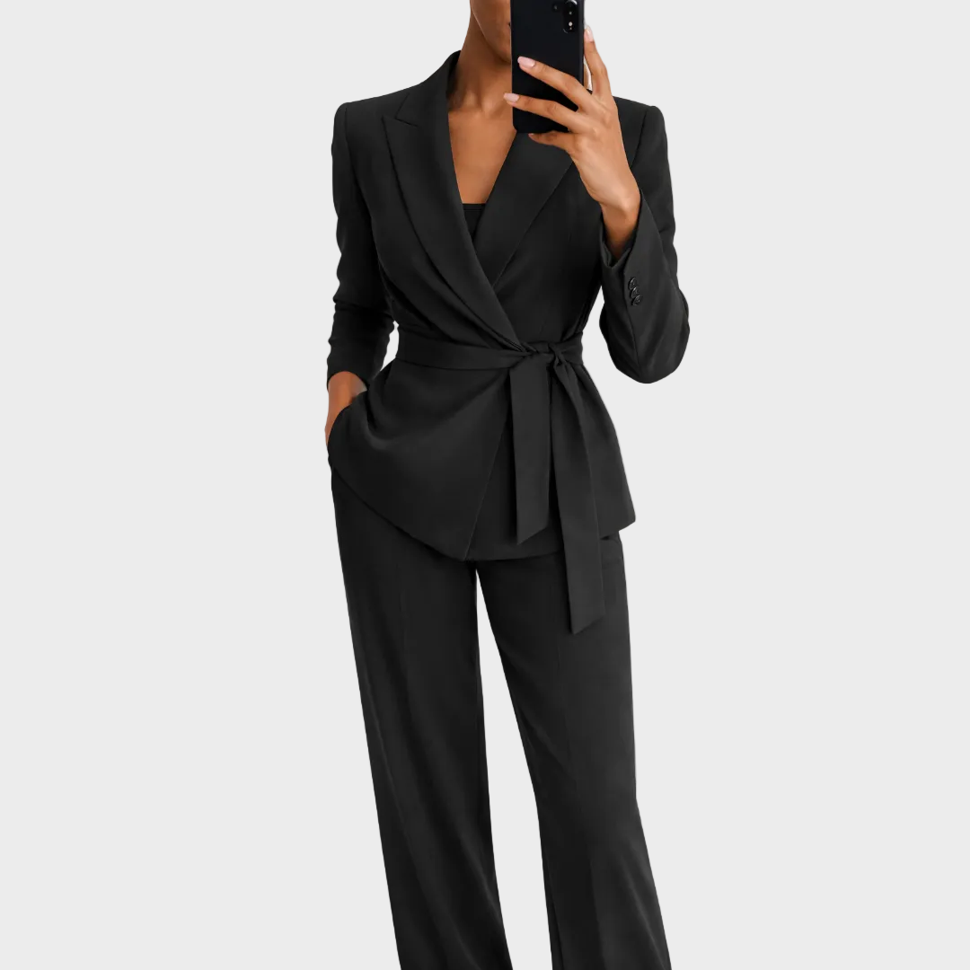 Women's Tie-Waist Suit