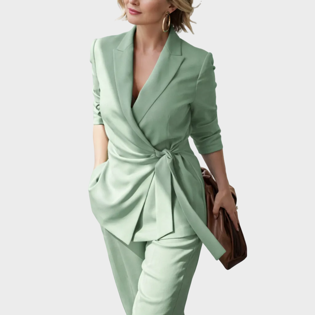 Women's Tie-Waist Suit