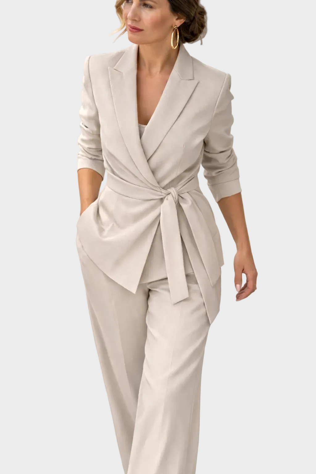Women's Tie-Waist Suit