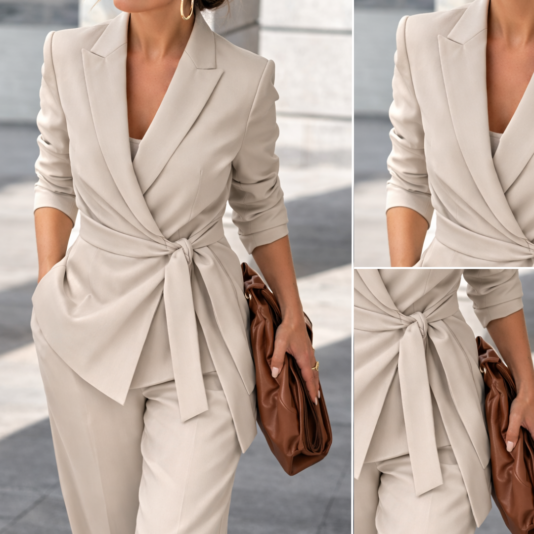 Women's Tie-Waist Suit