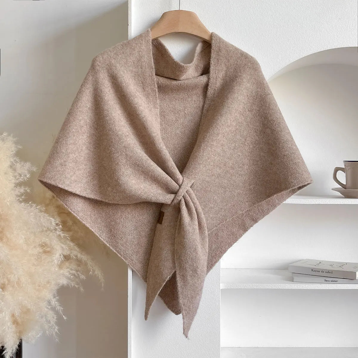 Women's Triangle Wool Scarf for Autumn and Winter