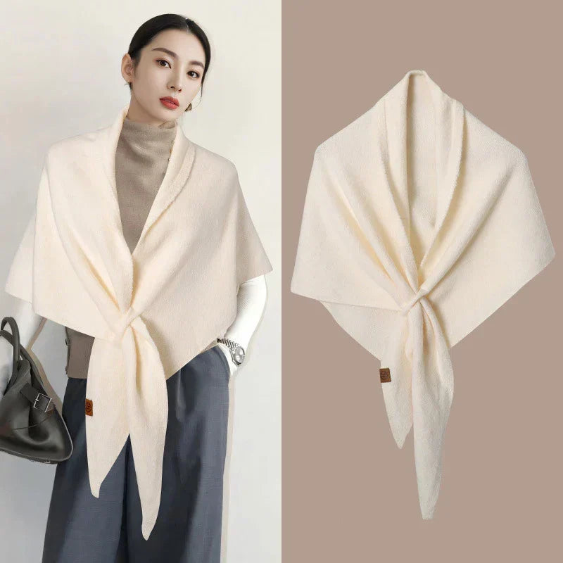 Women's Triangle Wool Scarf for Autumn and Winter