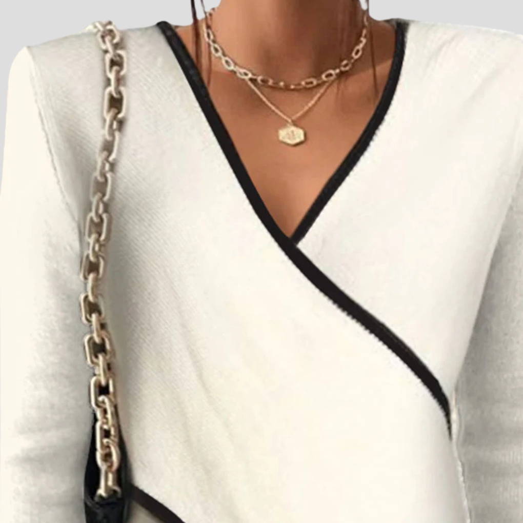 Women's V-Neck Knit Sweater