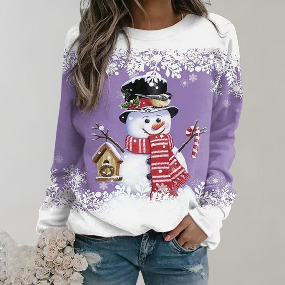 Women's Warm Christmas Sweater – Soft Winter Pullover with Christmas Motif, 8 Colors