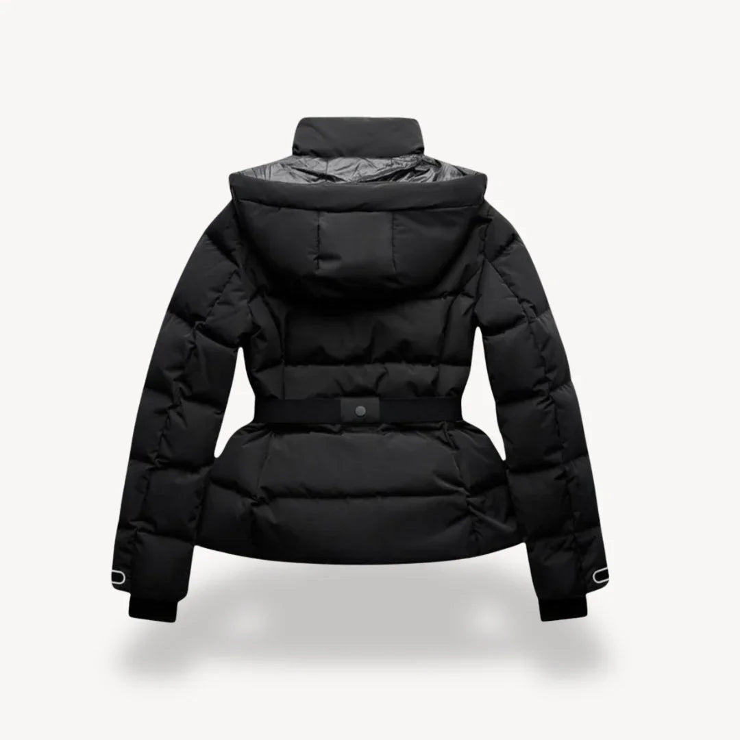 Women's Water-Repellent Belted Puffer Jacket