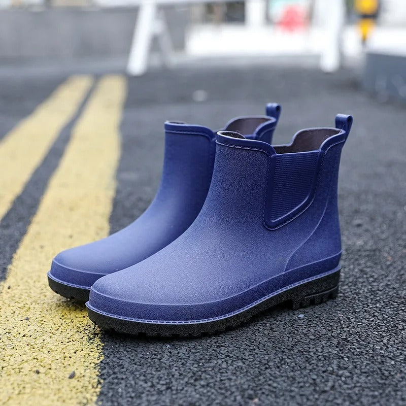 Women's Waterproof Chelsea Platform Ankle Rain Boots