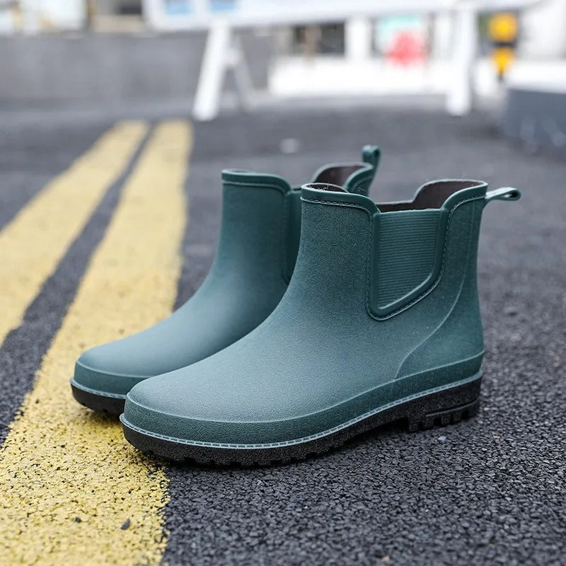 Women's Waterproof Chelsea Platform Ankle Rain Boots