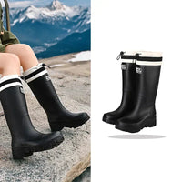 Women's Waterproof Retro Rain Boots with Non-Slip Sole