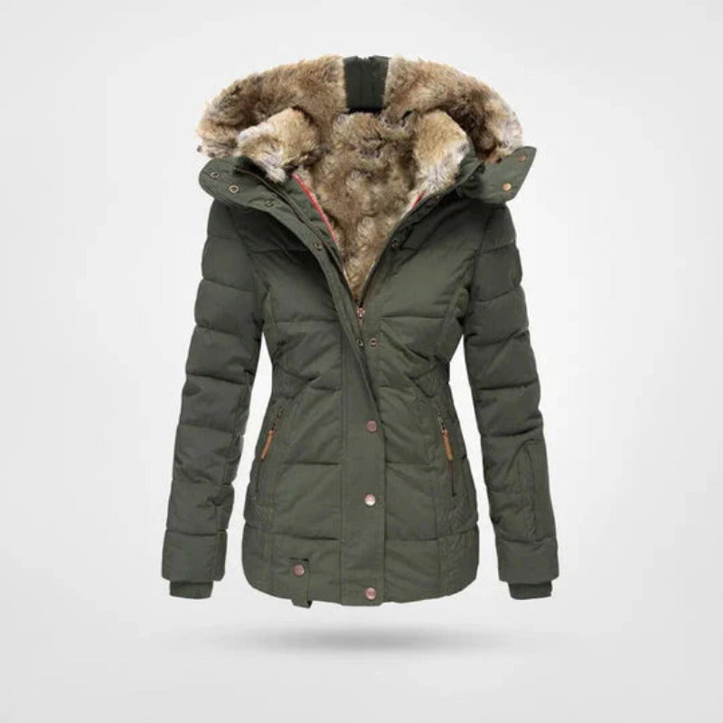 Women's Winter Jacket | Lined Hood & Double Closure