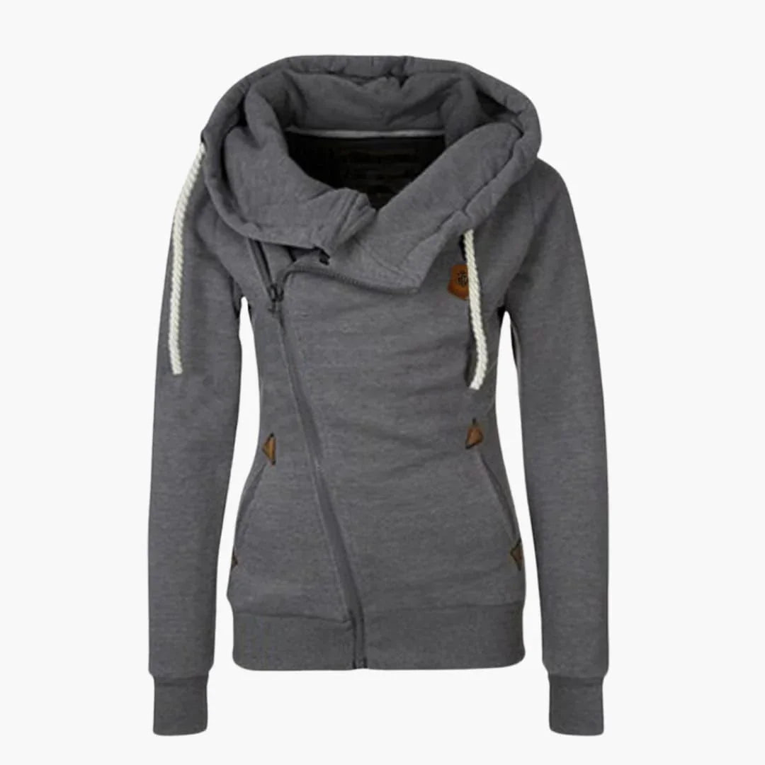 Women's Zip-Up Drawstring Hoodie