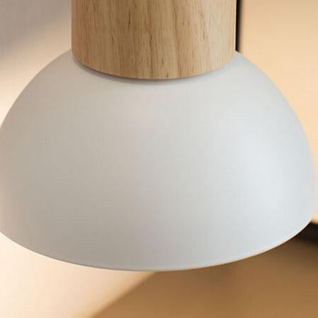 Wood Accent Wall Light - Modern Dome Sconce - Stylish Bedside Lamp - Image 4