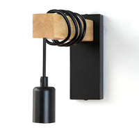 Wood Accent Wall Sconce - Rustic Style LED Pendant Light - Stylish Home Lighting