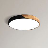 Wood and Acrylic Ceiling Light - Modern LED Flush Mount Lighting - Stylish Home Decor