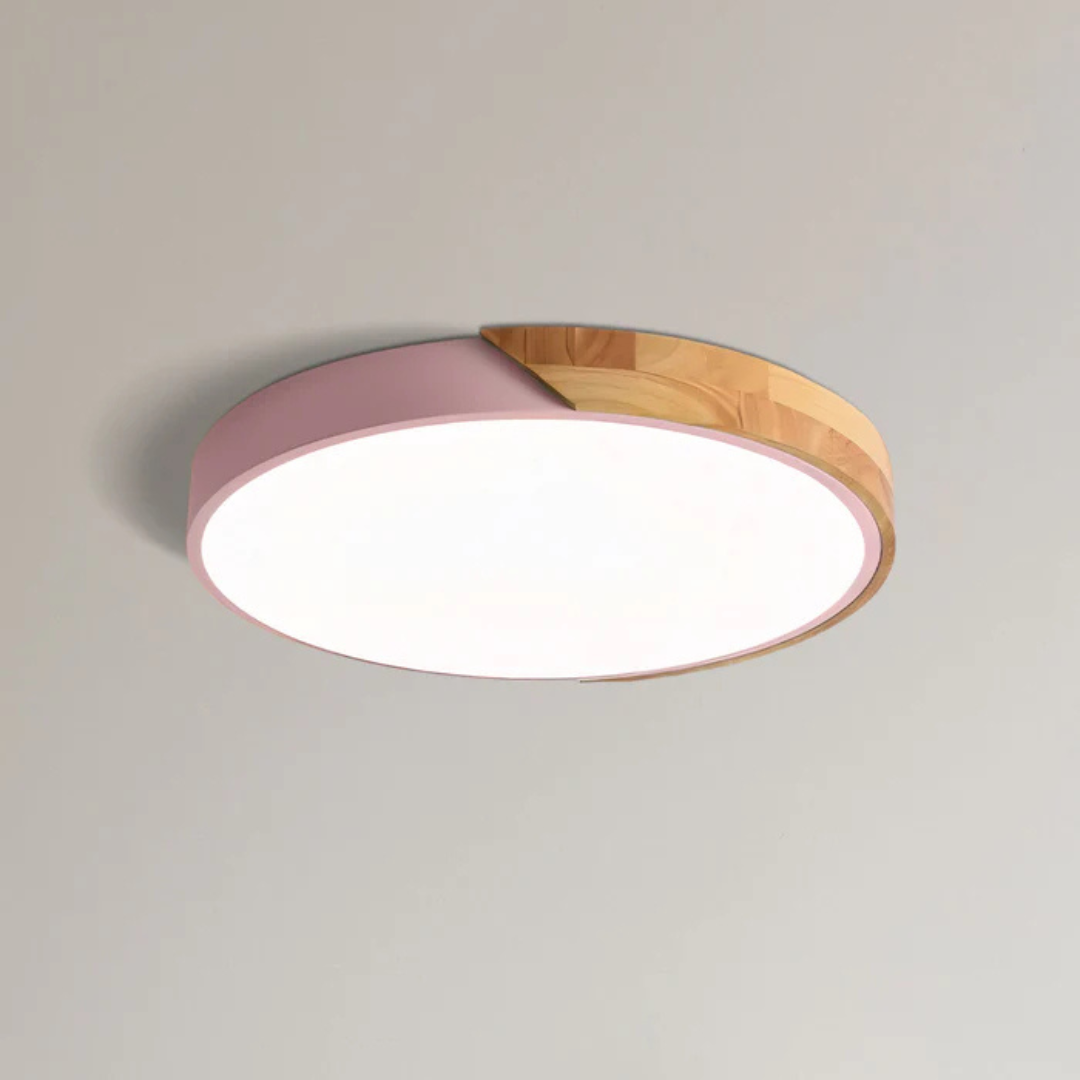 Wood and Acrylic Ceiling Light - Modern LED Flush Mount Lighting - Stylish Home Decor - Image 6