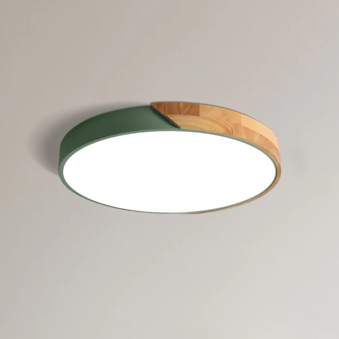 Wood and Acrylic Ceiling Light - Modern LED Flush Mount Lighting - Stylish Home Decor - Image 8