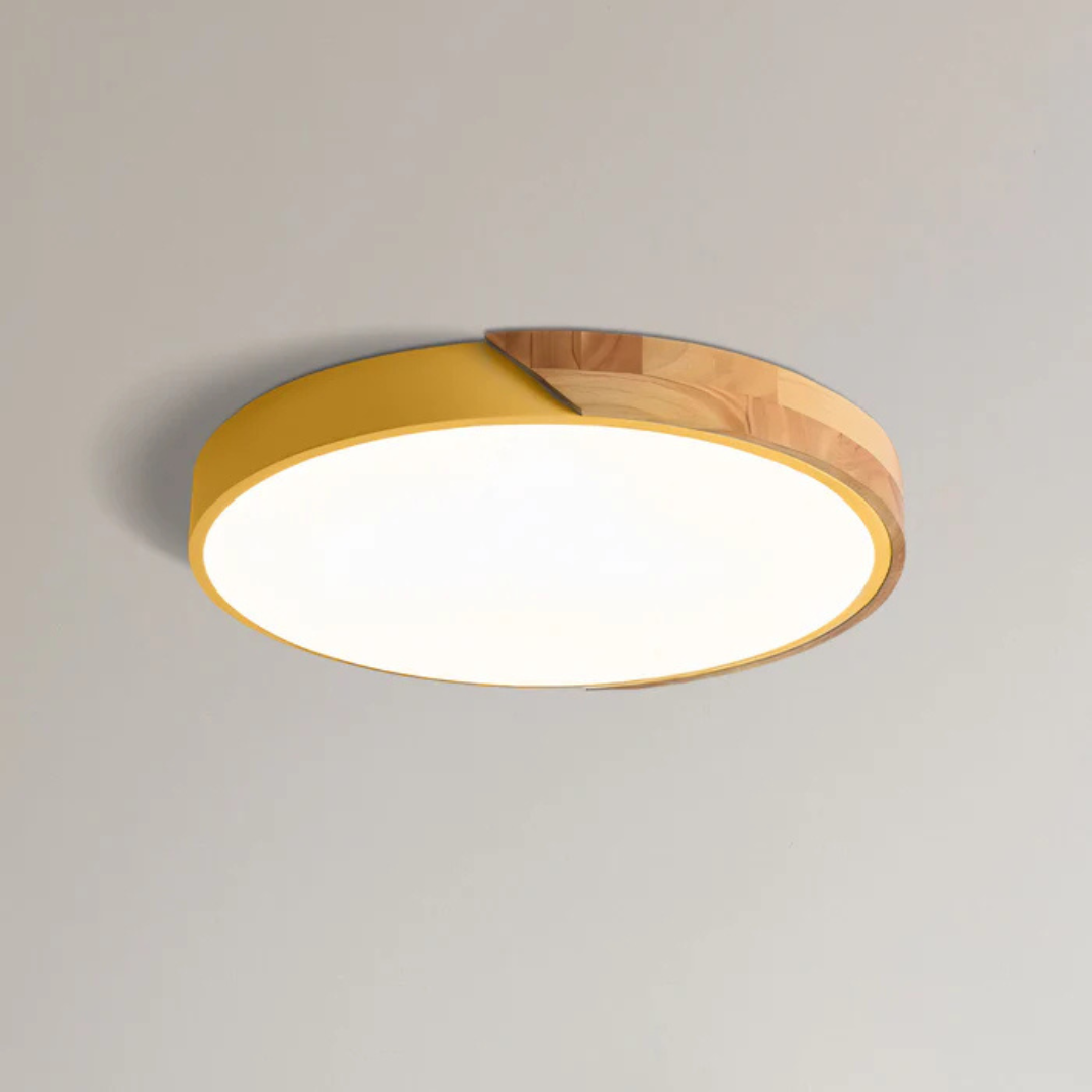 Wood and Acrylic Ceiling Light - Modern LED Flush Mount Lighting - Stylish Home Decor - Image 9