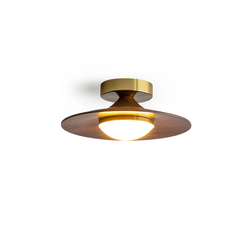 Wood Grain LED Ceiling Light - Modern Round Plafondlamp - Indoor Lighting - Image 2