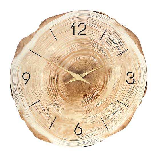 Wood Slice Wall Clock - Silent Mechanism - Rustic Farmhouse Decor - Image 1