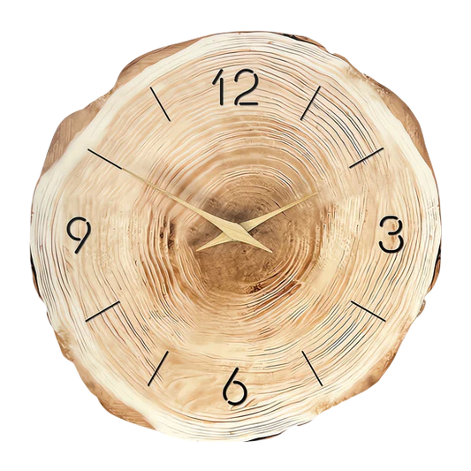 Wood Slice Wall Clock - Silent Mechanism - Rustic Farmhouse Decor - Image 1
