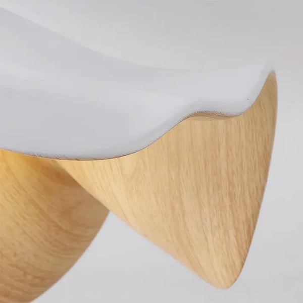 Wooden Ceiling Lamp - Modern Lotus Style Flush Mount - Scandinavian Inspired Lighting - Image 2
