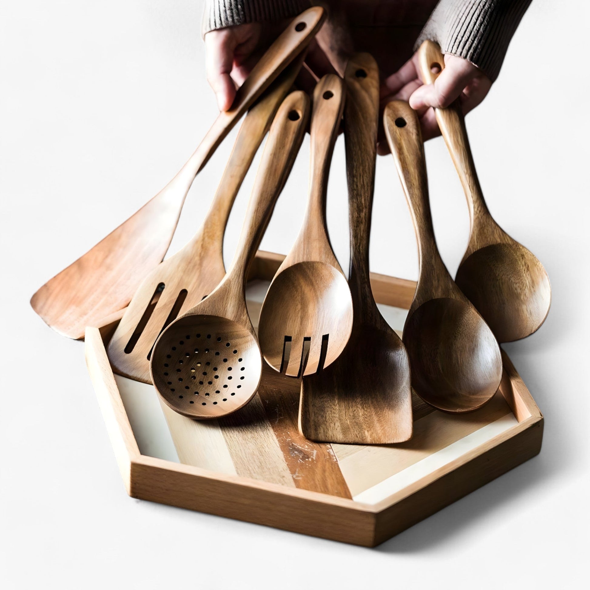 Wooden Kitchen Utensil Set - Sustainable Cooking Tools - Image 4