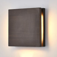 Wooden LED Wall Sconce - Modern Geometric Wall Light - Stylish Indoor Lighting
