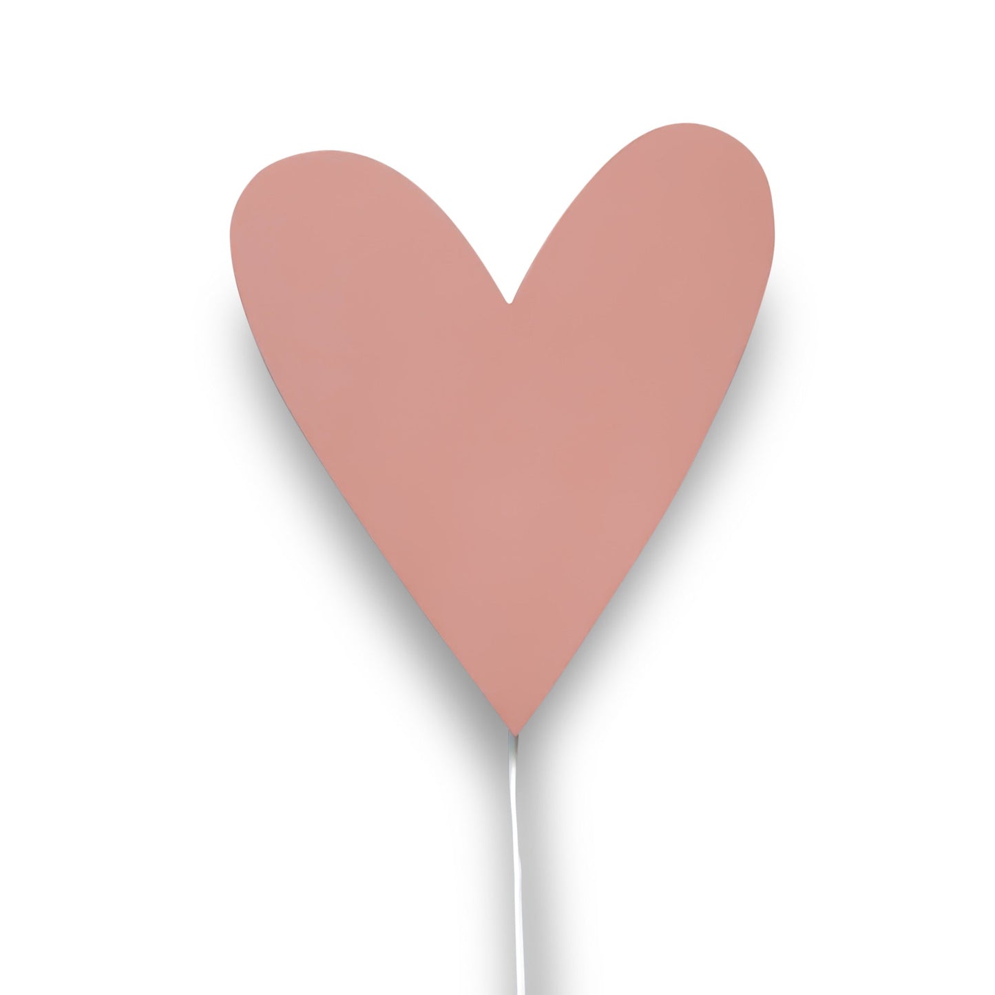 Wooden Nursery Wall Lamp | Heart Shaped - Terra Pink