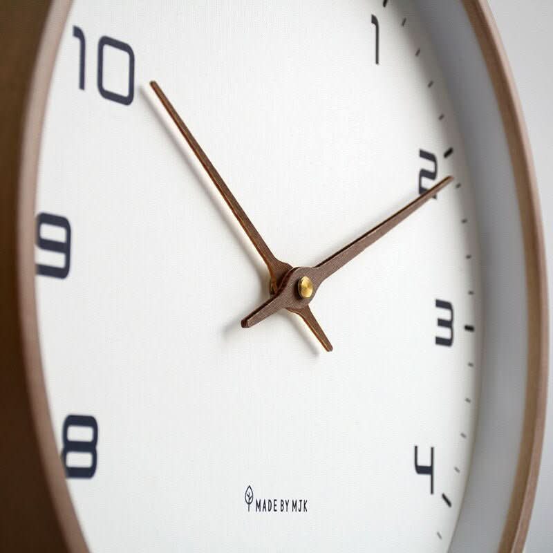 Wooden Wall Clock - Silent Quartz Clock - Elegant Scandinavian Design - Image 3