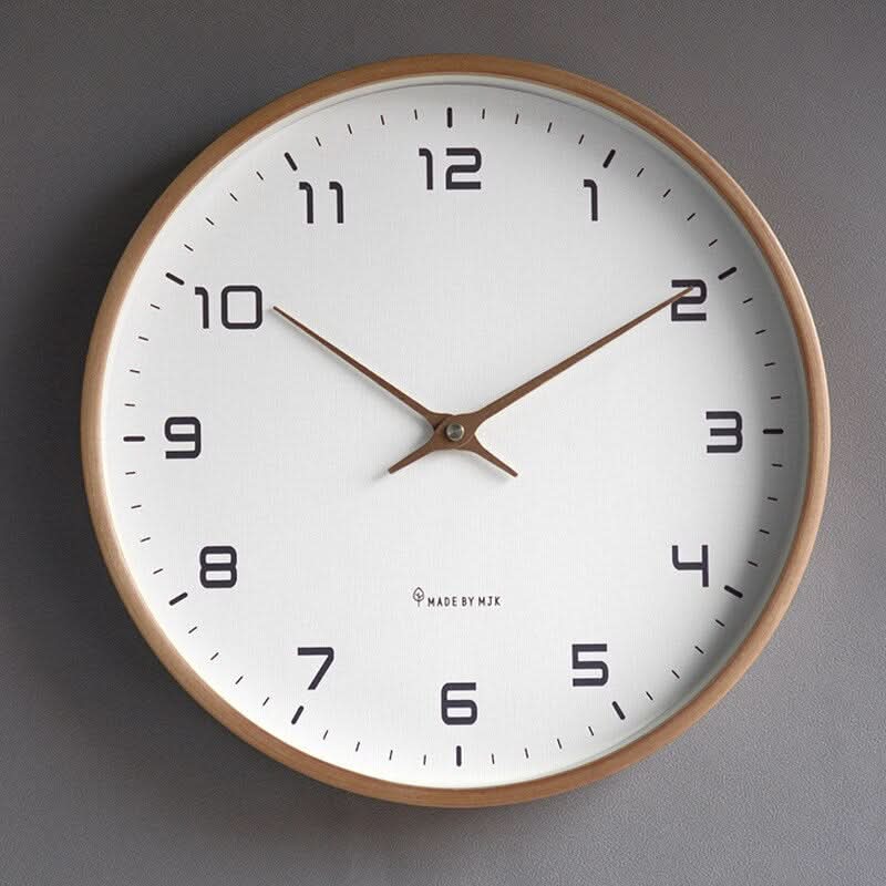 Wooden Wall Clock - Silent Quartz Clock - Elegant Scandinavian Design - Image 4