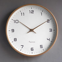 Wooden Wall Clock - Silent Quartz Clock - Elegant Scandinavian Design