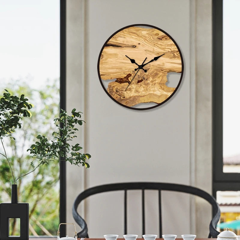 Wooden Wall Clock - Transparent Design - Minimalist Style - Home Decor - Image 3