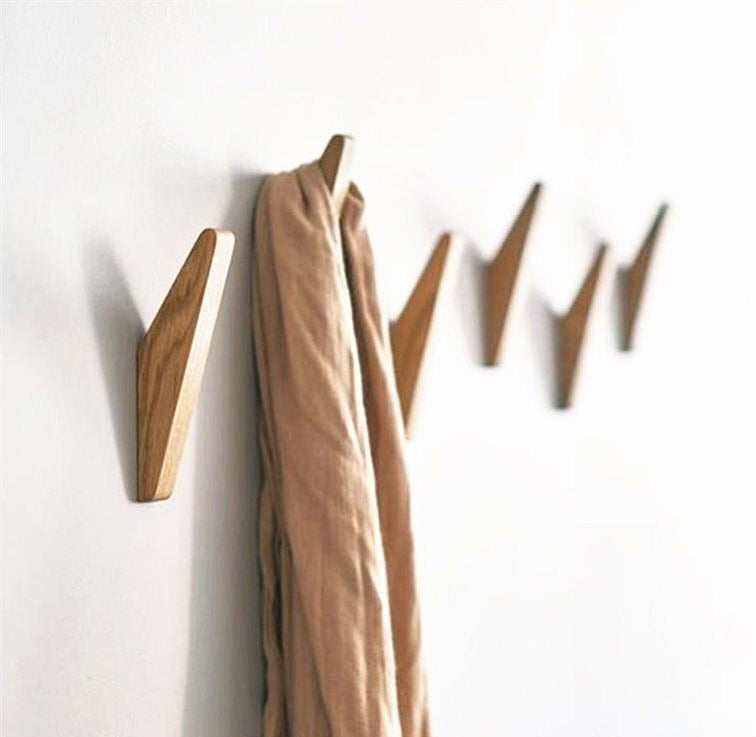 Wooden Wall Hooks - Decorative Coat Rack - Minimalist Wall Decor - Image 3