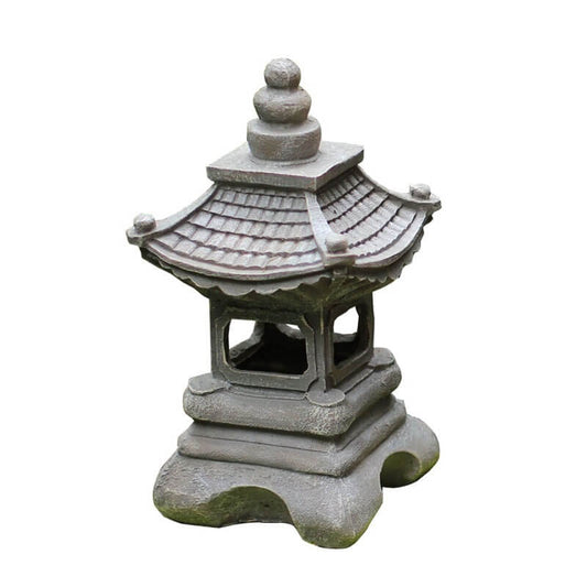 Zen Garden Pagoda Lamp - Stone Finish LED Outdoor Light - Japanese Style - Image 1