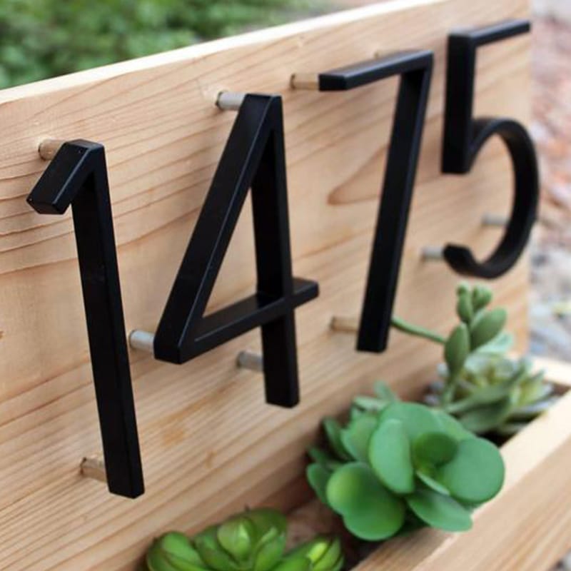 Zinc Alloy Modern Floating House Numbers & Letters - 5 Inch - Outdoor Wall Decor - Image 2
